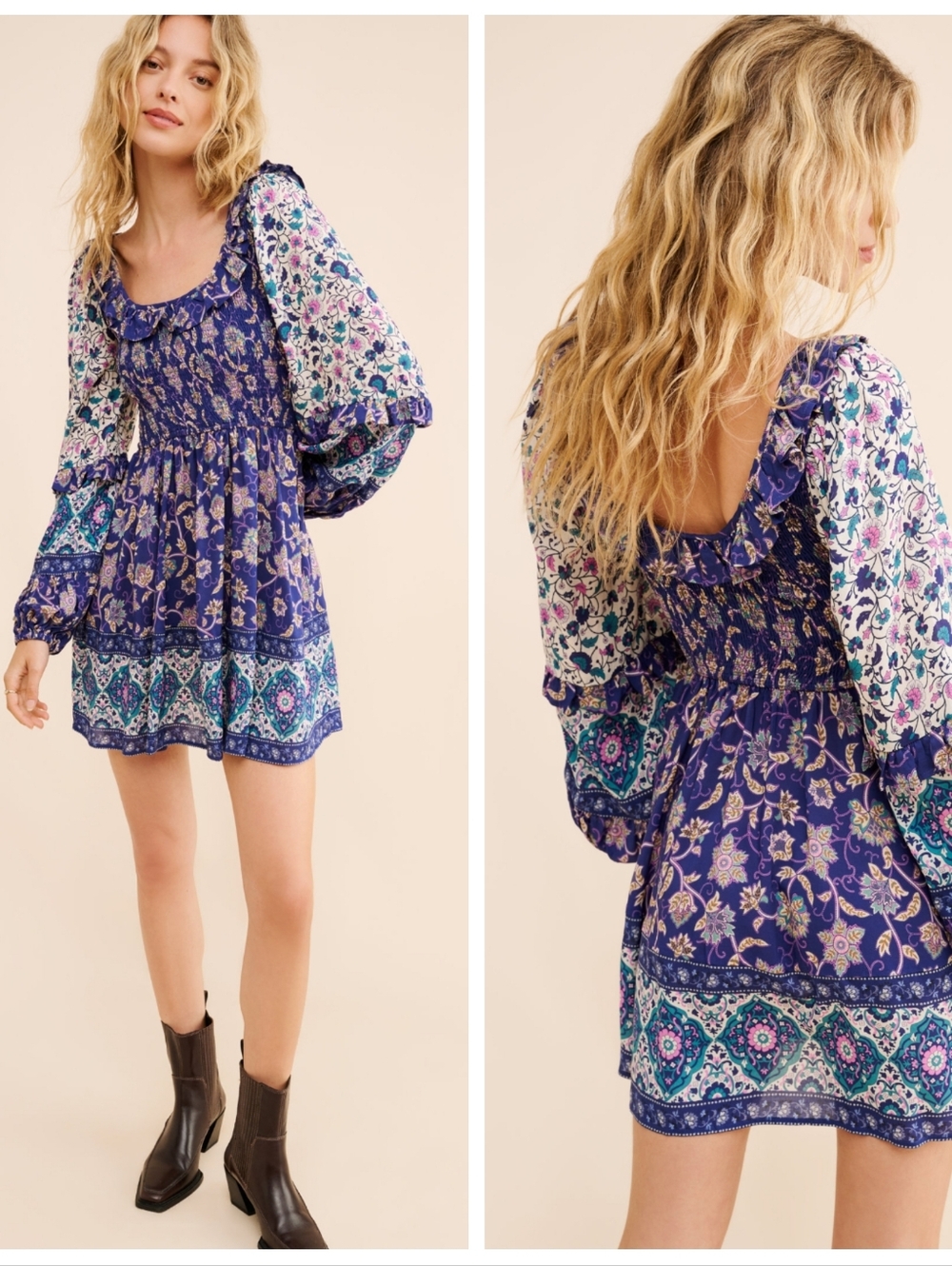 Spell $279 Clairvoyant Mini Dress Women's Small Bohemian Retro Vintage Vibes